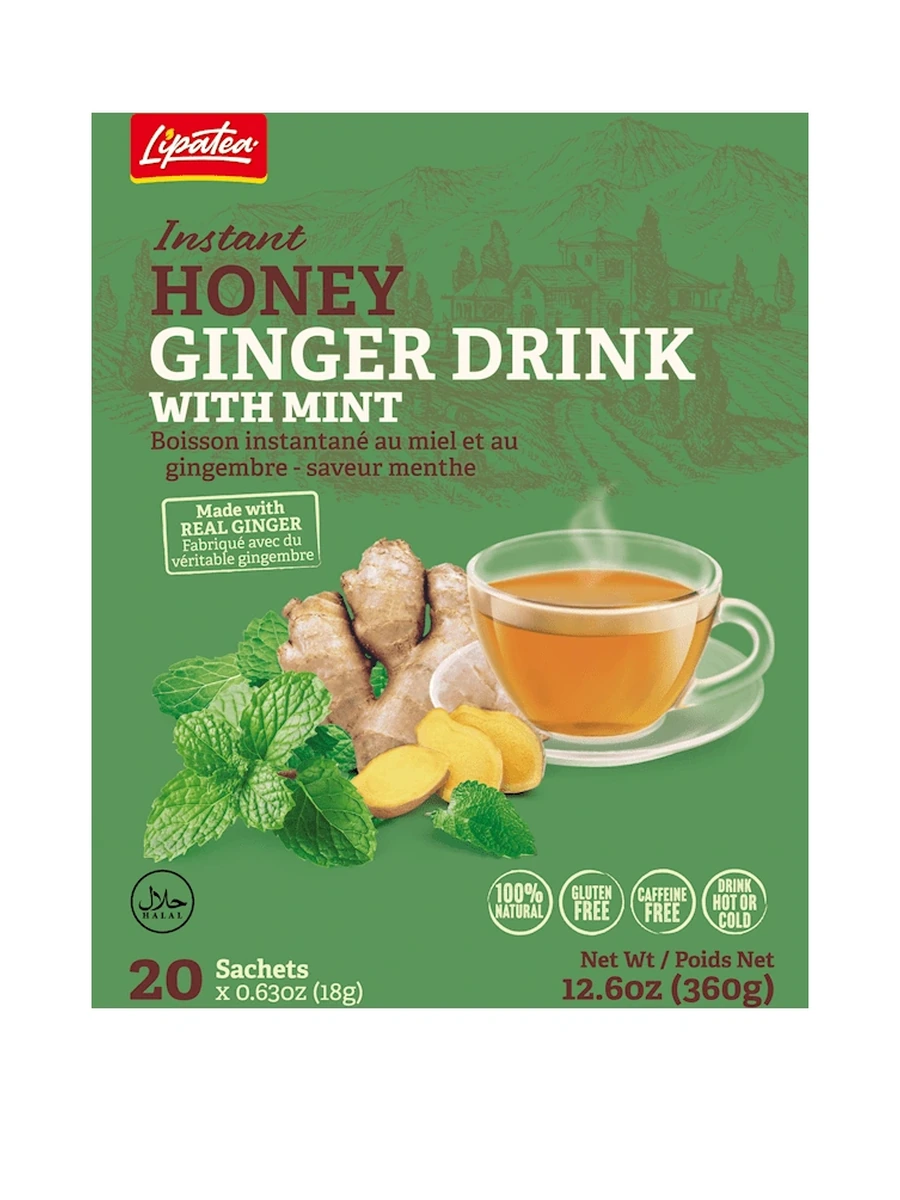 Lipa Honey Ginger Drink with Mint (360gm X24)